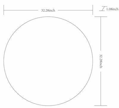 Pontalina Round White Mirror