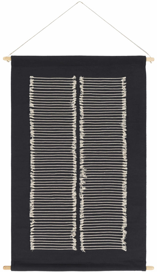 Queen Navy Fringed Wall Hanging