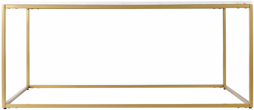 Qoryooley Minimalist Gray Marble Coffee Table