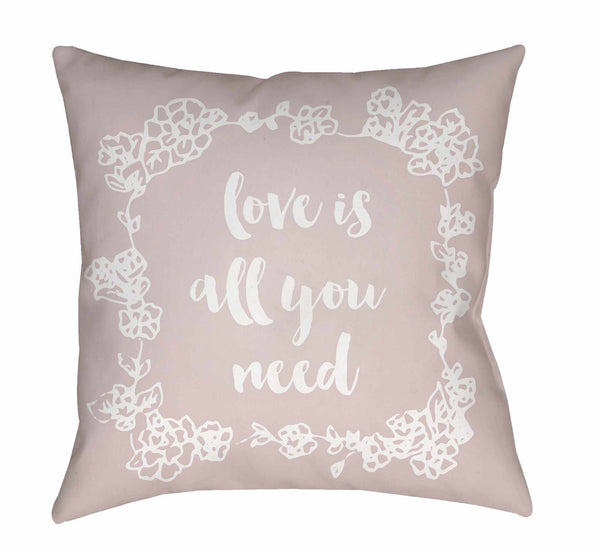Love is All You Need Pink Throw Pillow