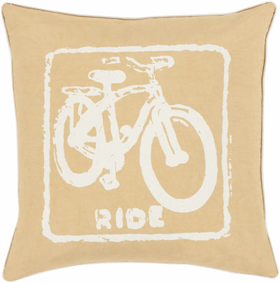Raby Ride Bicycle Print Throw Pillow - Clearance