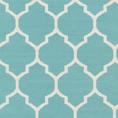 Ragan Aqua Trellis Cotton Rug - Clearance