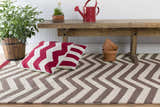 Nanango Red White Chevron Throw Pillow - Clearance