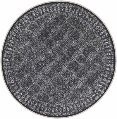 Maroochydore Cotton Charcoal Round Rug - Clearance