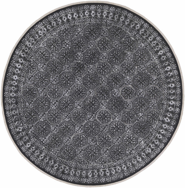 Maroochydore Cotton Charcoal Round Rug - Clearance