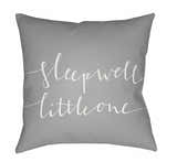 Kids Sleep Well Decorative Nursery Gray Outdoor Throw Pillow
