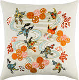 Ranburne White Orange Floral Accent Pillow - Clearance