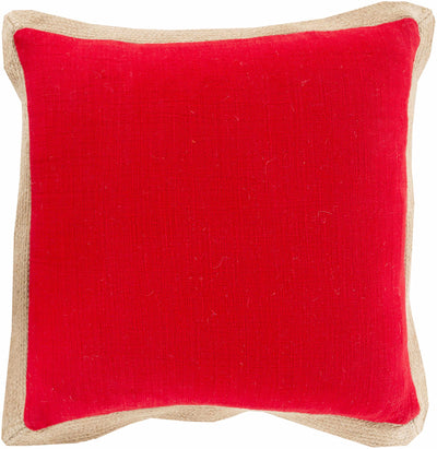 Ranelagh Red & Beige Border Throw Pillow - Clearance