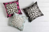 Kids Aqua Leopard Print Throw Pillow - Clearance
