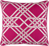 Rockhampton Fuchsia Geometric Square Pillow - Clearance