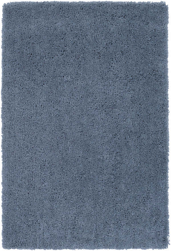 Close-up of the teal Rocklake Clearance Rug, a hand-woven shag rug with a soft, textured pile. Design-Rectangle-576