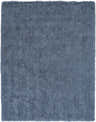 Close-up of the teal Rocklake Clearance Rug, a hand-woven shag rug with a soft, textured pile. Design-Rectangle-810
