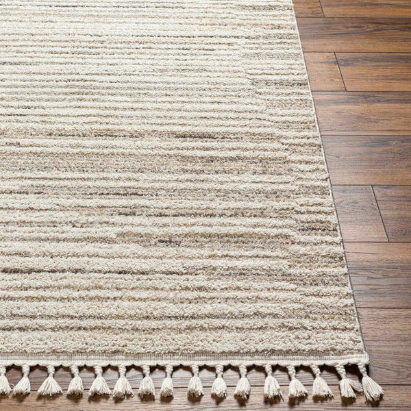 Levy Cream Area Rug with Tassels