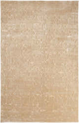 Close-up of the Renault Area Carpet in beige and mustard, featuring a subtle, contemporary pattern and hand-knotted texture. Design-Rectangle-58
