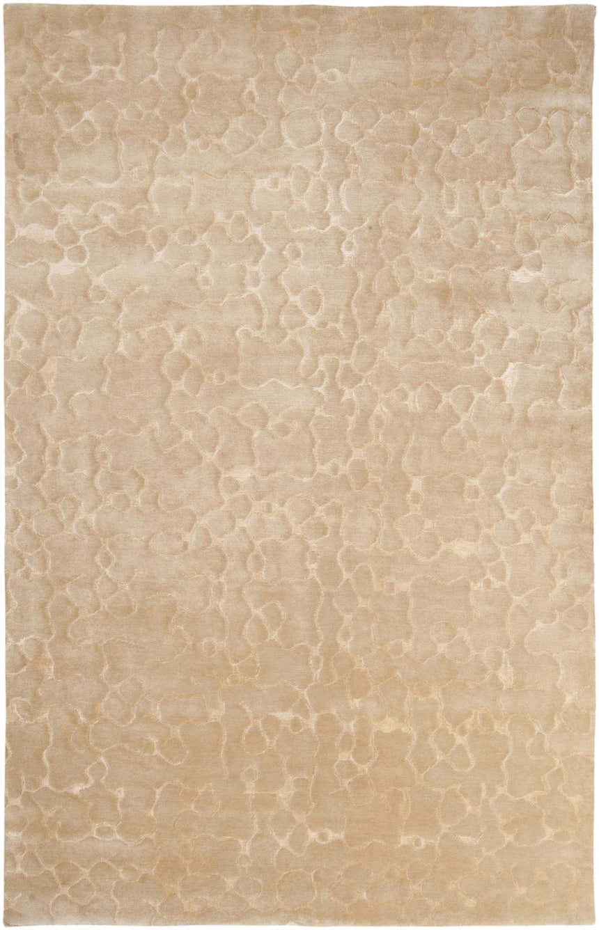 Close-up of the Renault Area Carpet in beige and mustard, featuring a subtle, contemporary pattern and hand-knotted texture. Design-Rectangle-58