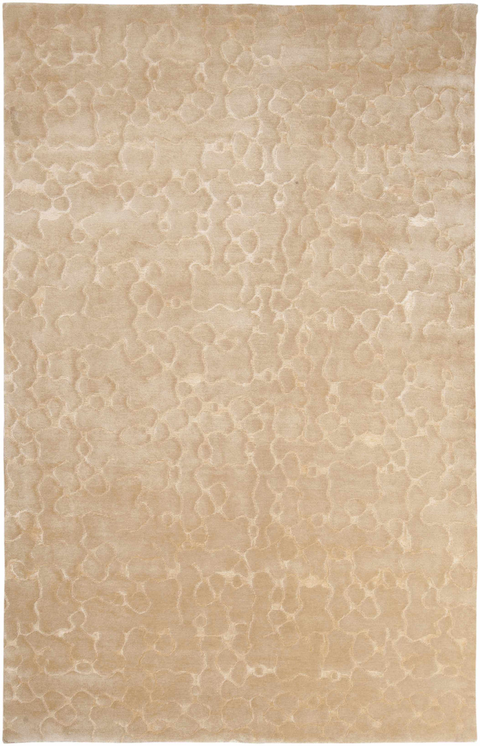 Close-up of the Renault Area Carpet in beige and mustard, featuring a subtle, contemporary pattern and hand-knotted texture. Design-Rectangle-58