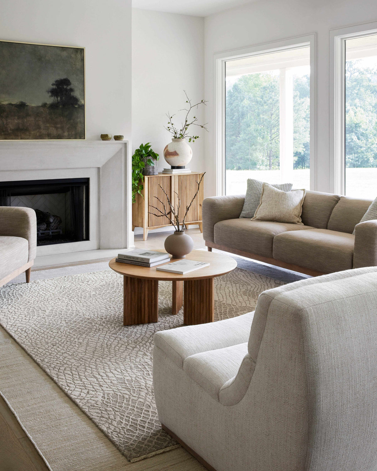 Jimbo Cream Throw Pillow