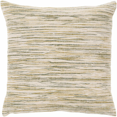 Rhyl Neutral Striped Square Throw Pillow