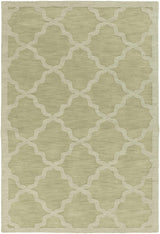 Rialto Olive Green Embossed Wool Rug - Clearance