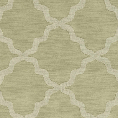 Rialto Olive Green Embossed Wool Rug - Clearance