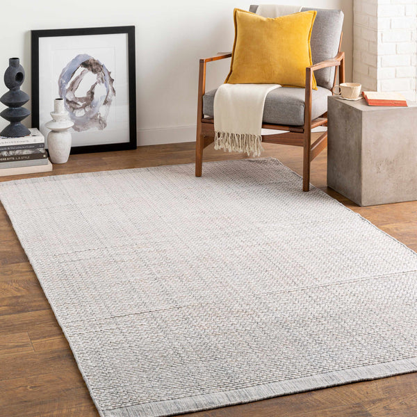 Yong Hand Loomed White Area Rug