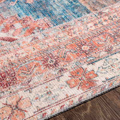 Baltinglass Rust & Blue Washable Rug - Limited Edition