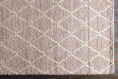 Riceville Pink Trellis Wool&Viscose Rug - Clearance