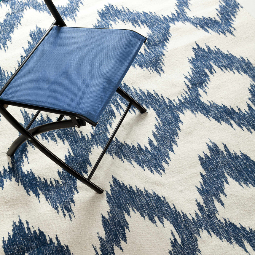 Oradell Blue Ikat Wool Rug - Clearance
