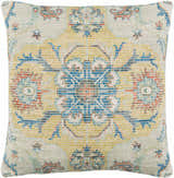 Solvani Yellow Raised Woven Linear Texture Global Bohemian Cotton Lumbar Pillow with Knotted Tassels - Clearance