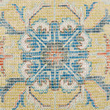 Solvani Yellow Raised Woven Linear Texture Global Bohemian Cotton Lumbar Pillow with Knotted Tassels - Clearance