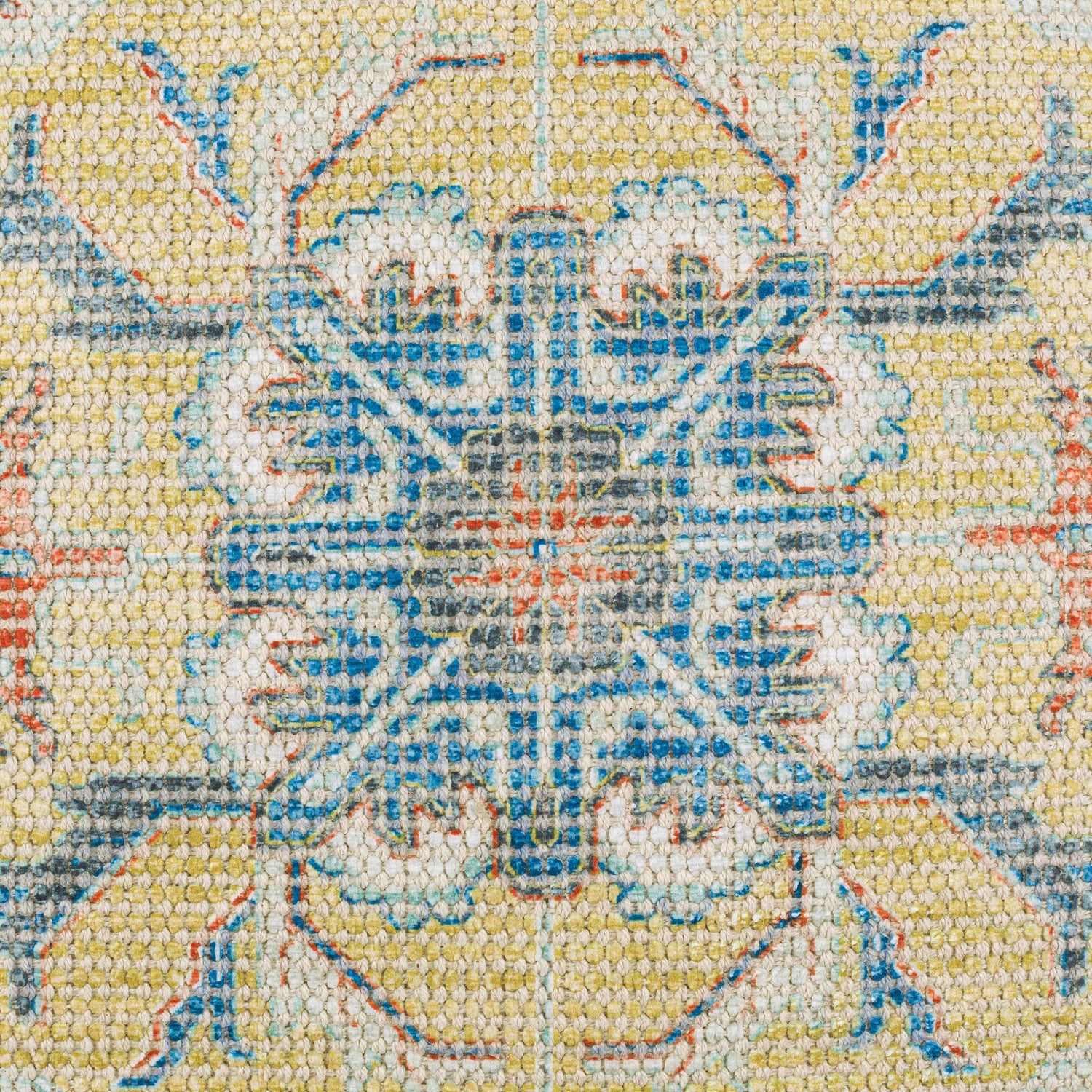 Solvani Yellow Raised Woven Linear Texture Global Bohemian Cotton Lumbar Pillow with Knotted Tassels - Clearance