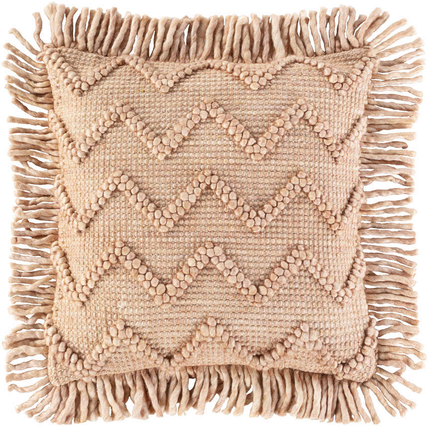 Rimbey Dusty Pink Square Throw Pillow - Clearance