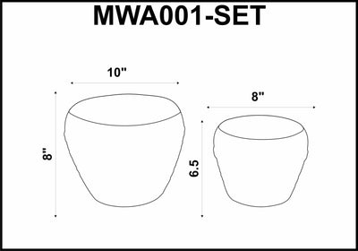 Rissing Orange Glass Vase Set