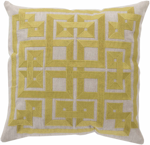 Rivett Yellow Geometric Pattern Throw Pillow - Clearance