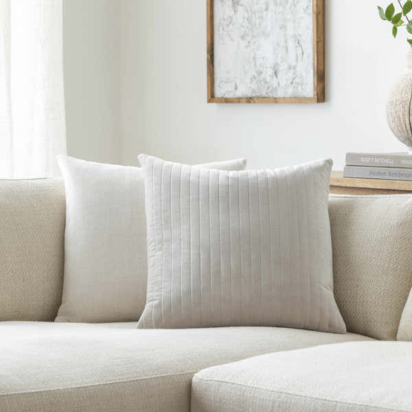Rania Beige Throw Pillow - Clearance