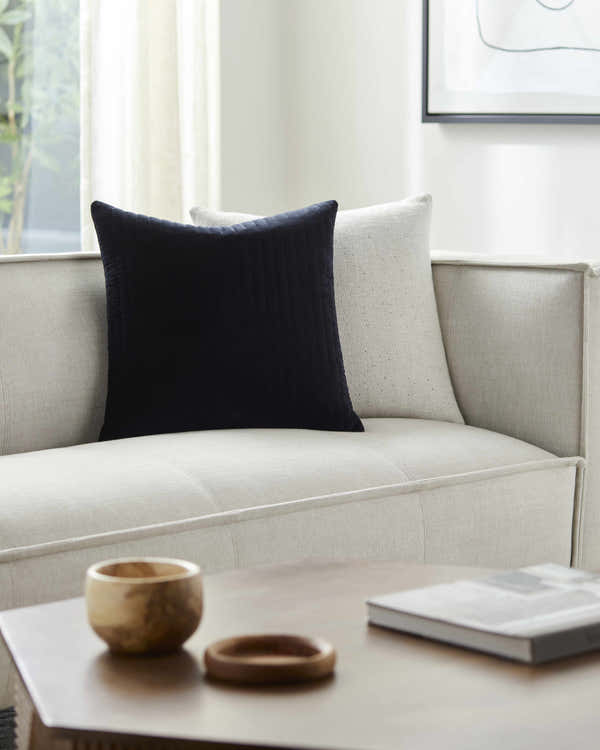Rania Onyx Black Throw Pillow