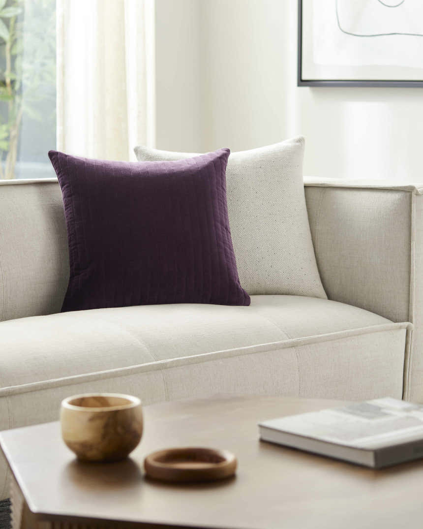 Rania Dark Purple Throw Pillow - Clearance