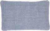 Arno Handmade Blue Square Throw Pillow - Clearance