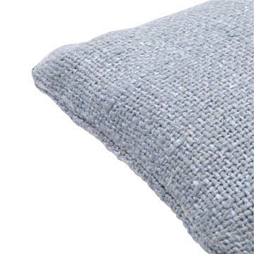 Denvara Denim Blue Soft Textured Woven Cottage Country Viscose Lumbar Pillow