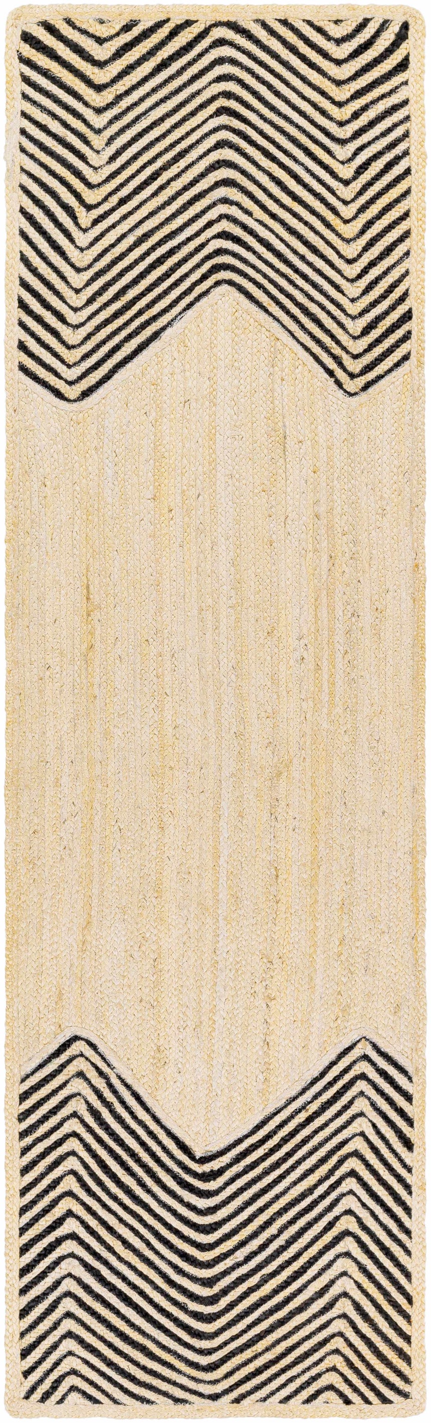Light Beige Ringtead Jute Braided Carpet - Clearance