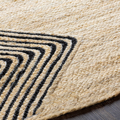 Light Beige Ringtead Jute Braided Carpet - Clearance