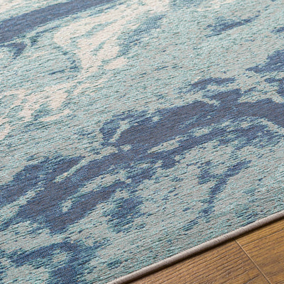 Rennerdale Blue Marble Rug - Clearance