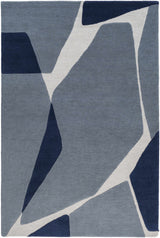 Robbins Modern Blue Wool Rug