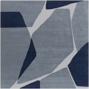 Robbins Modern Blue Wool Rug