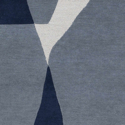 Robbins Modern Blue Wool Rug