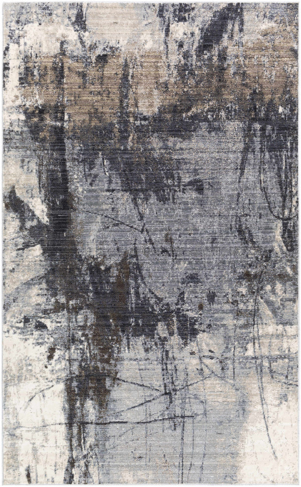 Eulomogo 9x12 Charcoal Abstract Rug - Clearance