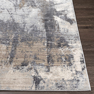 Eulomogo 9x12 Charcoal Abstract Rug - Clearance