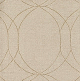 Rolfe Tan Circles Wool Rug - Clearance