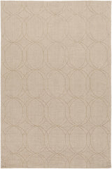 Rolfe Tan Circles Wool Rug - Clearance