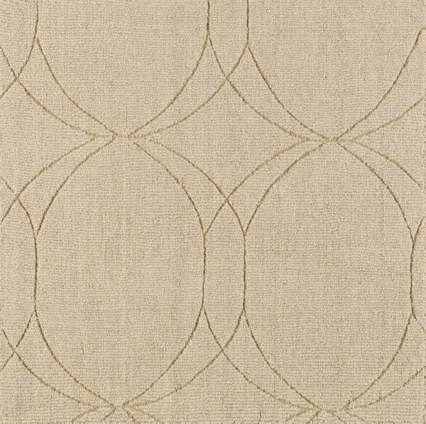 Rolfe Tan Circles Wool Rug - Clearance